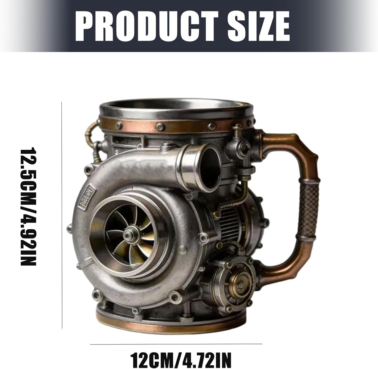 Turbocharger Borg Warner 3D 304-Stainless Steel Coffee Mug - Chomic E-Shop