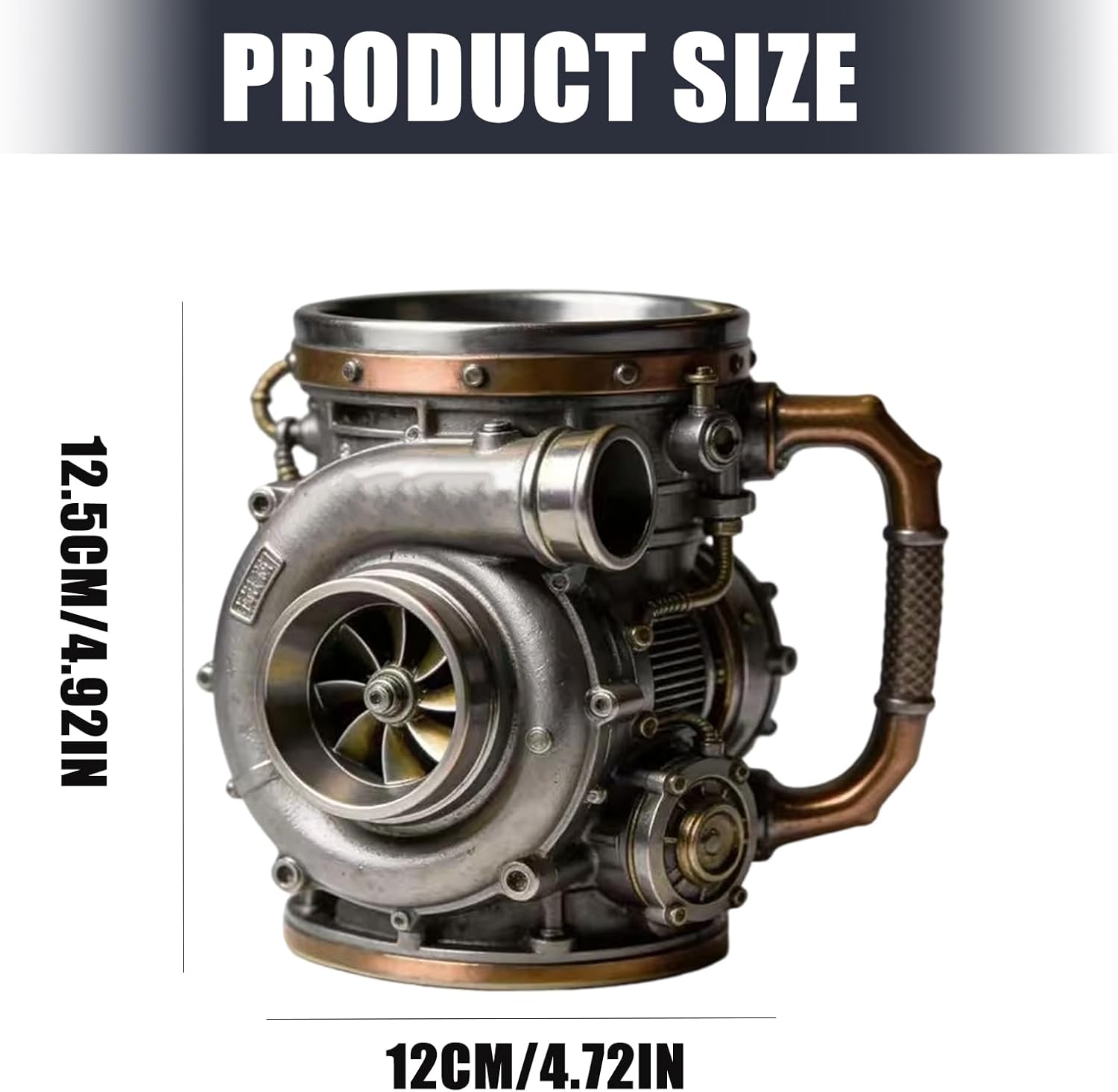 Turbocharger Borg Warner 3D 304-Stainless Steel Coffee Mug - Chomic E-Shop