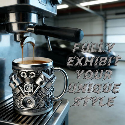 V8 Engines Design Stainless Steel, 15oz Coffee Mug - Chomic E-Shop