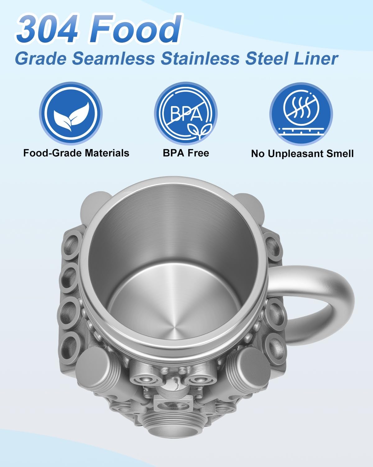 V8 Engines Design Stainless Steel, 15oz Coffee Mug - Chomic E-Shop